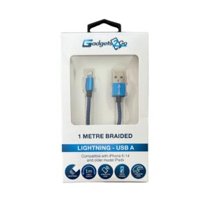 Lightning (iPhone 5-14) 1m/2m Braided Gadgets2go