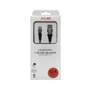 Lightning Braided 1 metre suit iPhone 5-14 Cable X-Live