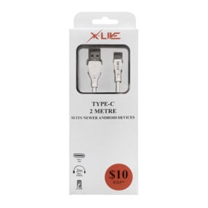 Type C 2 metre suit iPhone 15 & Android Cable X-Live